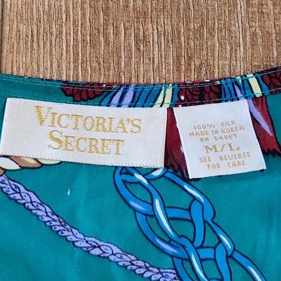 Vintage 90s gold label Victoria's Secret silk button down shirt size M/L retro - Picture 3 of 9